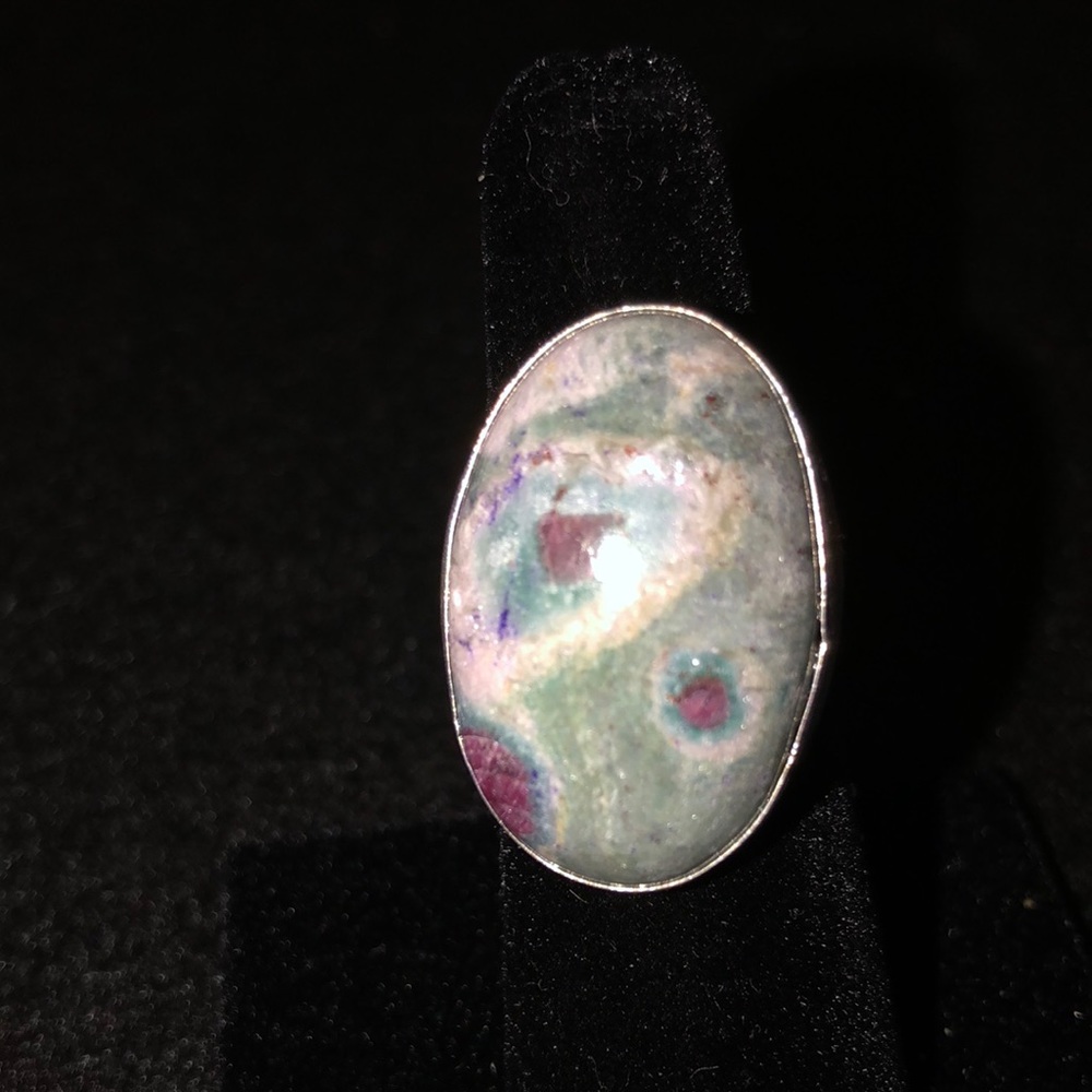 Ruby Fuchsite Gemstone Ring Size 7 Nwot - image 1